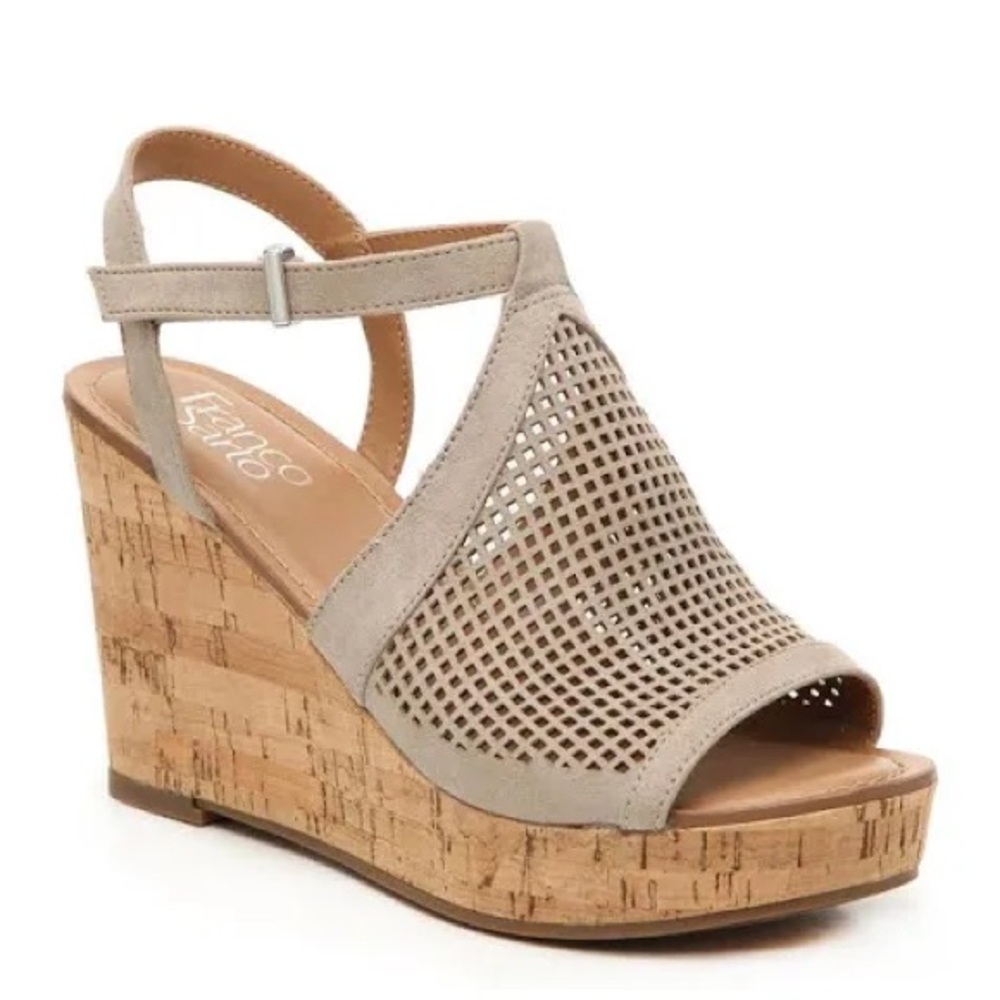 Franco Sarto Taupe Canyon Wedge Sandal Women's Size 9